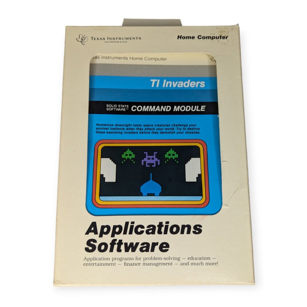 Vintage 1981 Texas Instruments TI 99/4A Computer TI Invaders Game